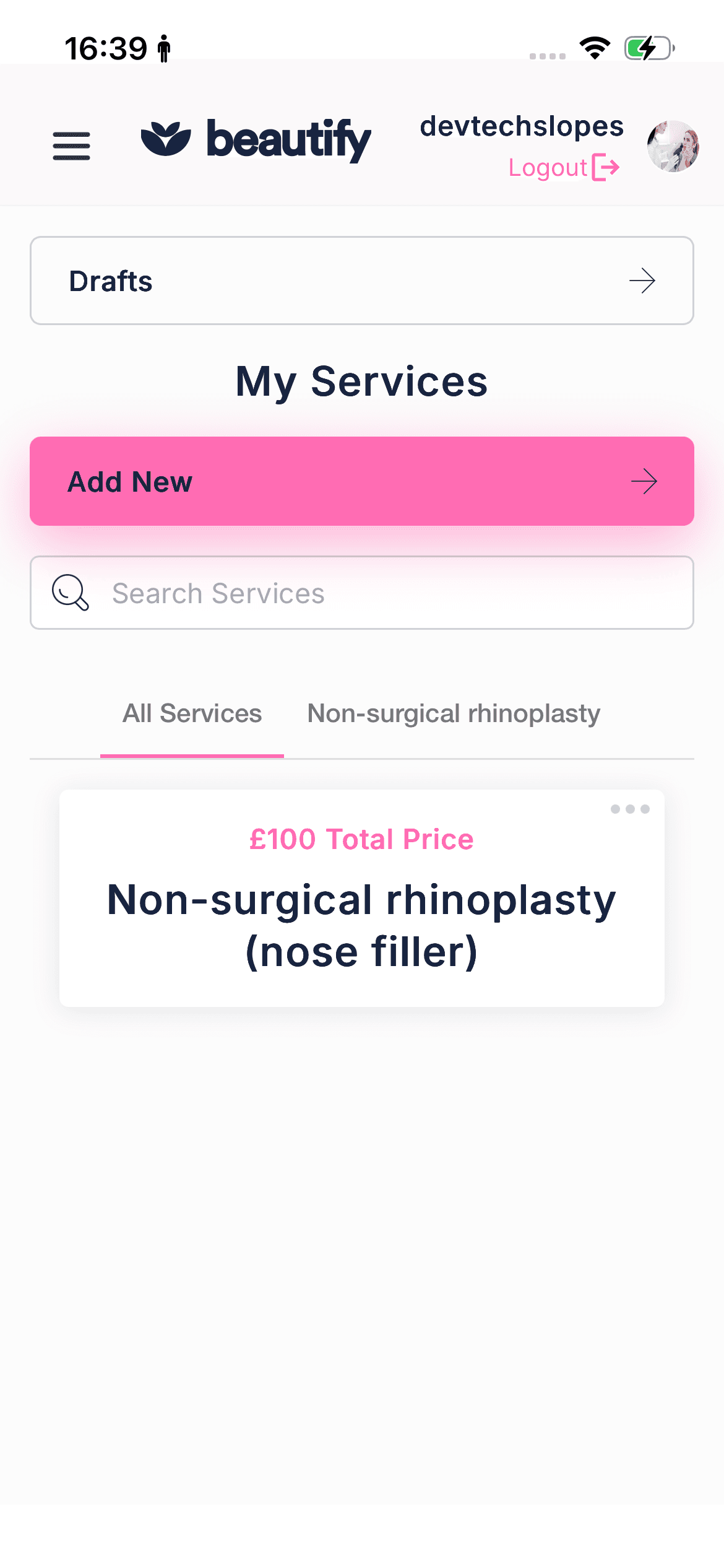 Manage your services list